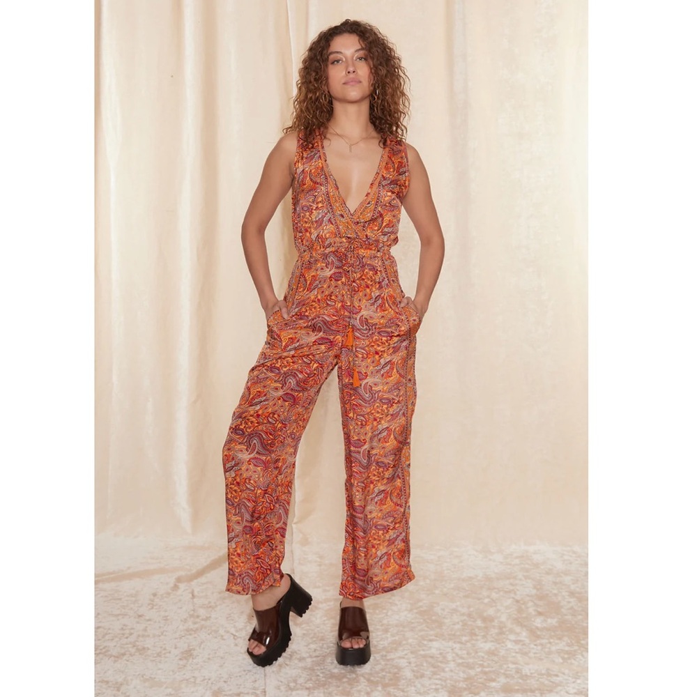 Raga Anthropologie Sun Burst Jumpsuit Size M